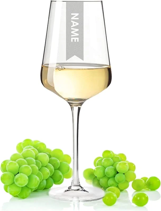 Besuche den GRAVURZEILE-Store GRAVURZEILE - Weißweinglas Elegant mit Name - Weinglas mit Gravur Personalisiert mit Name - Personalisiertes Weinglas als Geschenk für Frauen & Männer - Geschenk für Sie & Ihn — Wein und Festtafel