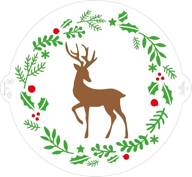Marke: Decora DECORA 9270976 SCHABLONE RENTIER Ø 25 CM — Weihnachtskueche