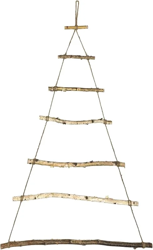 Besuche den Oblique Unique-Store Oblique Unique Holz Weihnachtsbaum Wanddeko 100 cm – DIY Tannenbaum aus Ästen – Natürliche Hängedeko für Adventskalender, Weihnachten und festliche Dekoration — Advent und Tisch