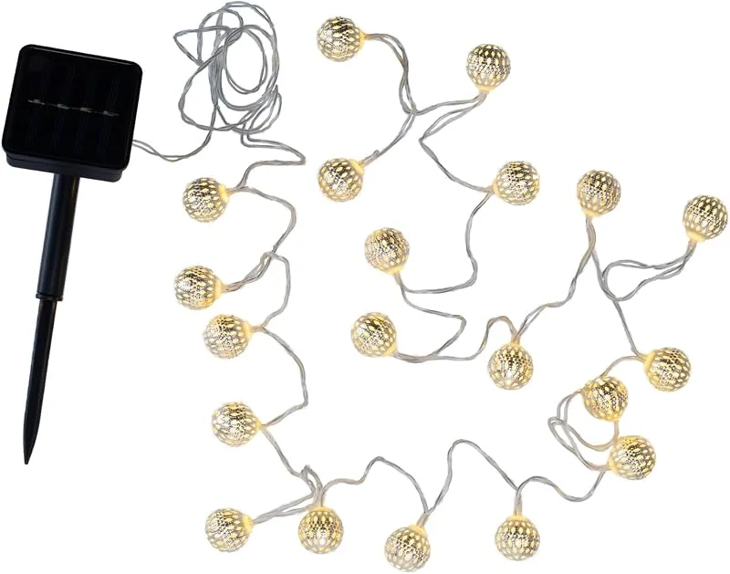 Besuche den Paulmann-Store Pauleen 48074 Sunshine Glamour Solar-Lichterkette marokkanisch Silber für außen - Balkon oder Terrasse — Weihnachtsbeleuchtung
