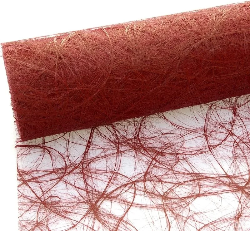 Marke: Deko AS GmbH Sizoweb Tischband - 25 Meter Rolle + 100 Deko Sterne in Silber Gratis (20cm Breite, Karminrot) — Küche & Haushalt