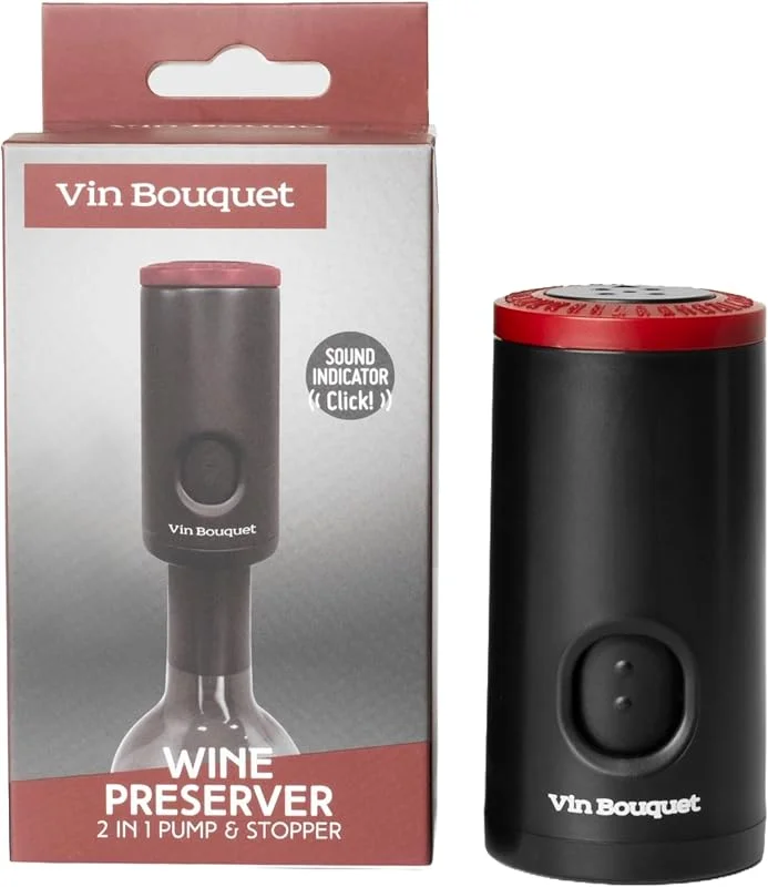 Besuche den VB VIN BOUQUET-Store Vin Bouquet FIC 1166 Vakuumverschluss 2 in 1 mit Geräuschanzeige Zubehör Wein konservieren — Wein und Festtafel