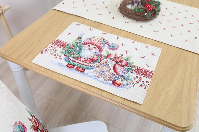 Besuche den textile idea-Store Platzsets Weihnachten Stoff 4er Set 35x45 cm Gobelin – Festtagsstimmung — Küche & Haushalt