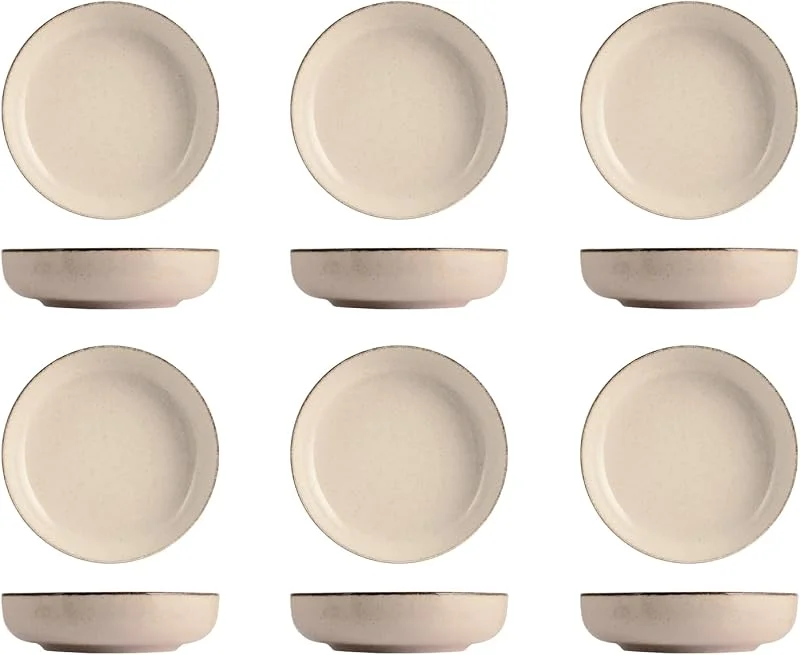 Marke: H&H H&H Set 6 Suppenteller Pearl 19 cm Elfenbein — Advent und Tisch