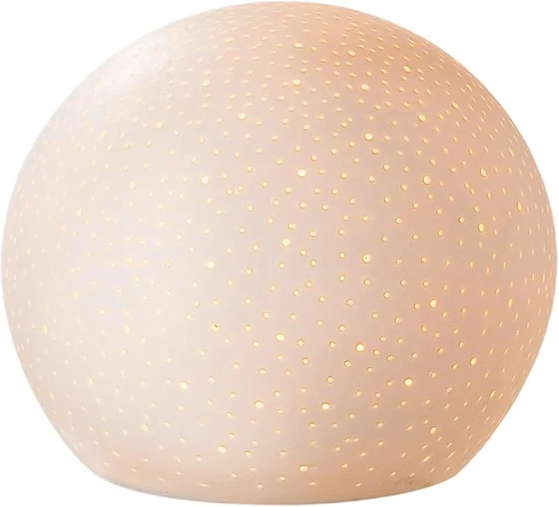 Besuche den GILDE-Store GILDE Tischleuchte Flow - Porzellan mit Lochmuster, H 16 cm — Kerzenlicht Abendessen