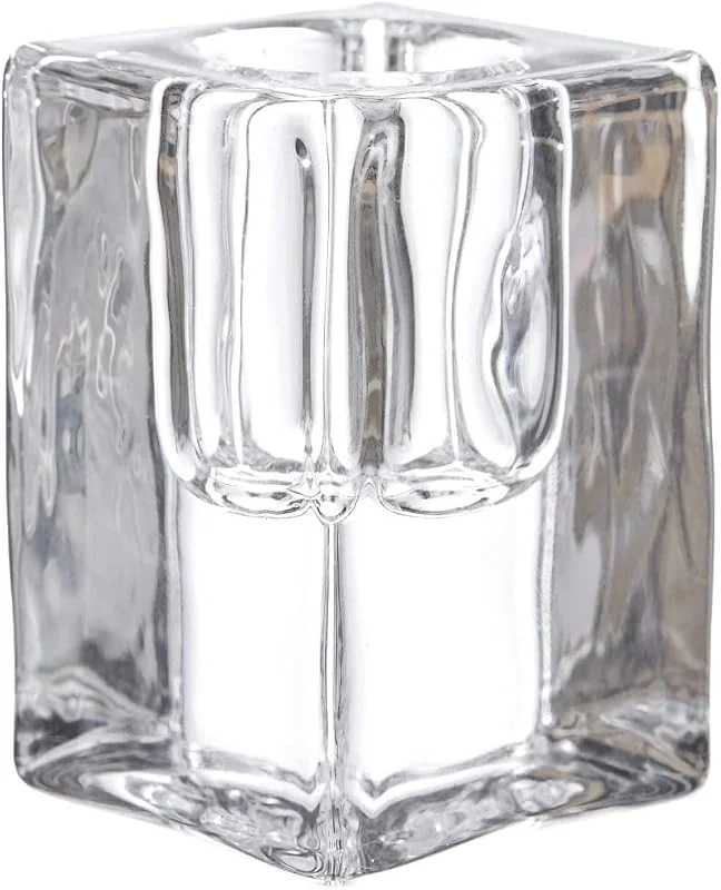 Besuche den pajoma-Store pajoma® Kerzenhalter, transparent aus Glas (6cm) — Kerzenlicht Abendessen