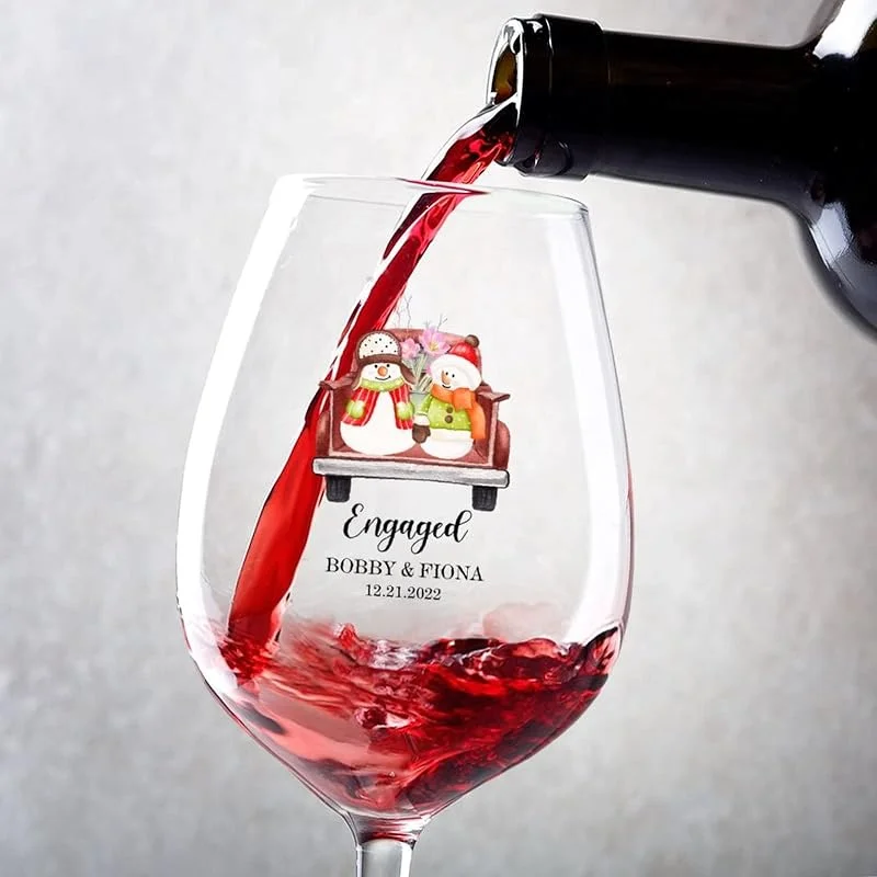 Marke: Rimego Rotweingläser-Set, 2 Stück, Verlobungsgeschenke, Stielweinglas, 482 ml, tolles Weingeschenk für Hochzeit, Jahrestag, Weihnachten, Geburtstag — Wein und Festtafel