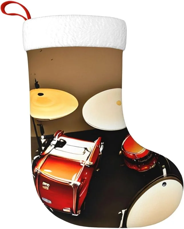 Marke: Edwal EdWal Trommel-Set, Standard-Druck, 45, 7 cm, Weihnachtsstrümpfe, Familie für Urlaub, Dekoration, Weihnachtsschmuck — Weihnachtsdeko