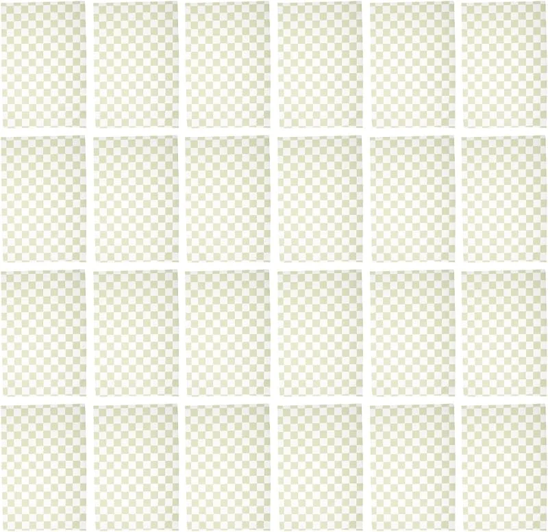 Marke: BESTOYARD BESTOYARD 100 Stück Schneidepapier in Salbeigrün mit Elegantem Schachbrettmuster Vielseitig Einsetzbar und Papier für Saubere Kanten bei Geschenkverpackungen und Partys