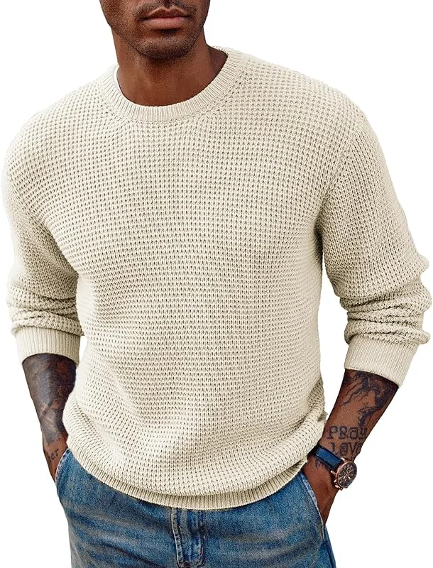 Besuche den PJ PAUL JONES-Store PJ PAUL JONES Pullover Herren Winter Warm mit Rundhals Sweater Langarm — Weihnachtsmode