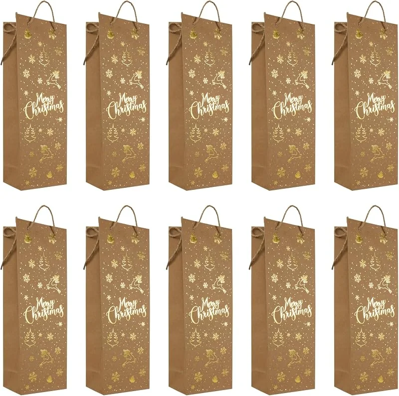 Besuche den Idena-Store Idena Flaschentaschen Merry Christmas, 10 Stück — Geschenkverpackung