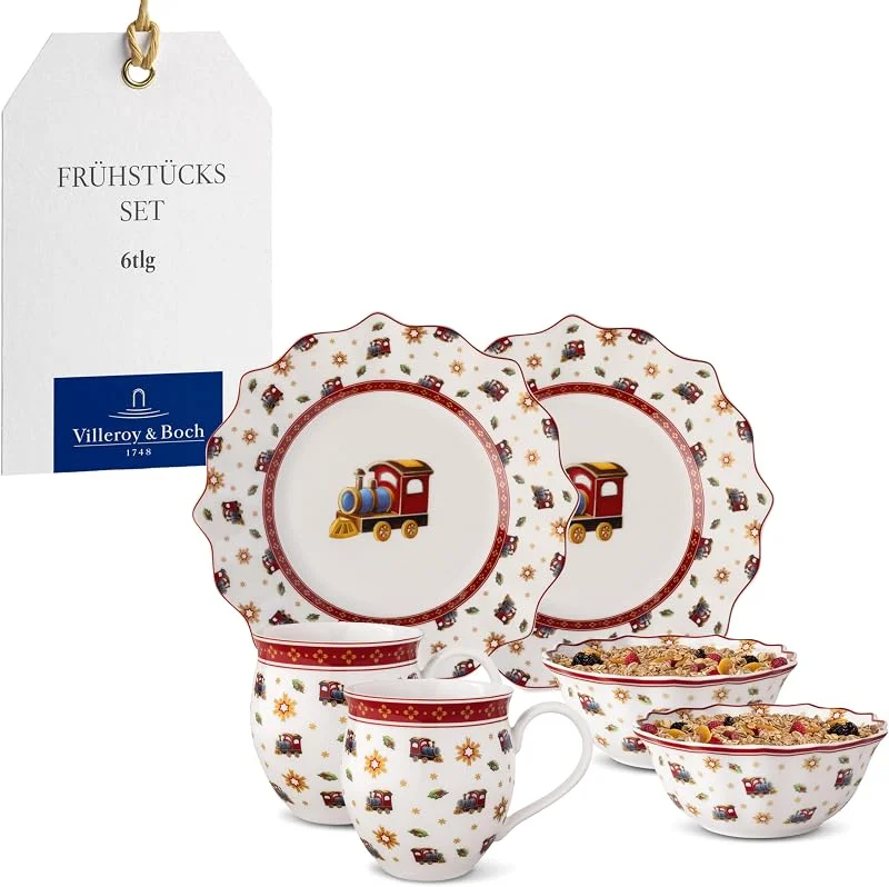 Villeroy & Boch - Toy's Delight Frühstücks-Set für 2 Lokomotive Bunt — Advent und Tisch