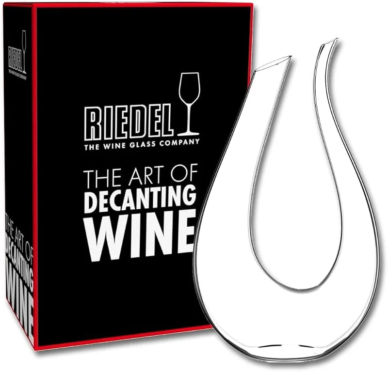 RIEDEL Amadeo Dekanter - Einzelpackung, Karaffe, Kristallglas, Nur Handwäsche – Glasreinigungsperlen ungeeignet - 1756, 13 — Wein und Festtafel