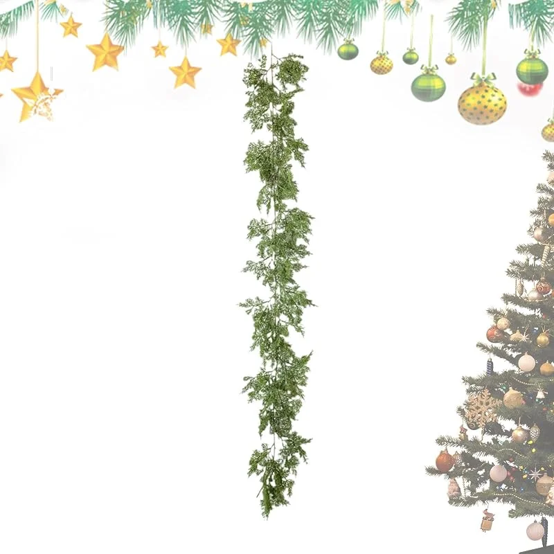Marke: Ruwshuuk Künstliche Tannengirlande – dekorative -Girlande, künstliche Winter-Girlande, 1, 8 m Lange Weihnachtszeit für den Außenbereich — Weihnachtsdeko