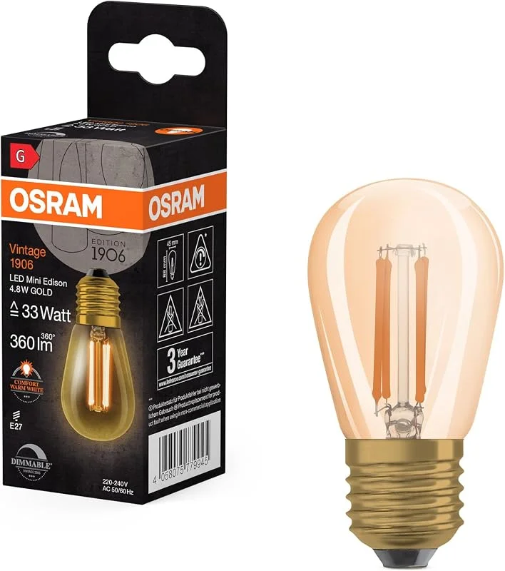 Besuche den Osram-Store Osram Vintage 1906 Mini Edison ST 45 33 Filament DIM Vintage-Filament — Weihnachtsdeko