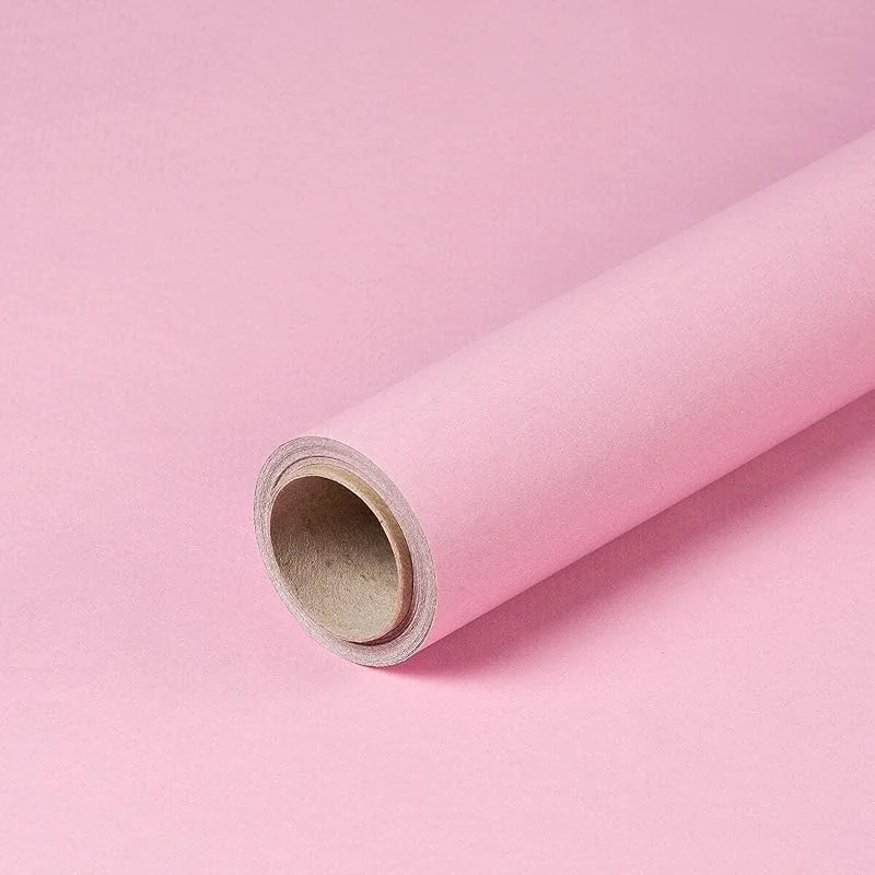 Marke: Natürlich verpacken Geschenkpapier Rosa und Grau, Geburtstagspapier, Kraftpapier, 0, 80 x 10 m — Geschenkverpackung