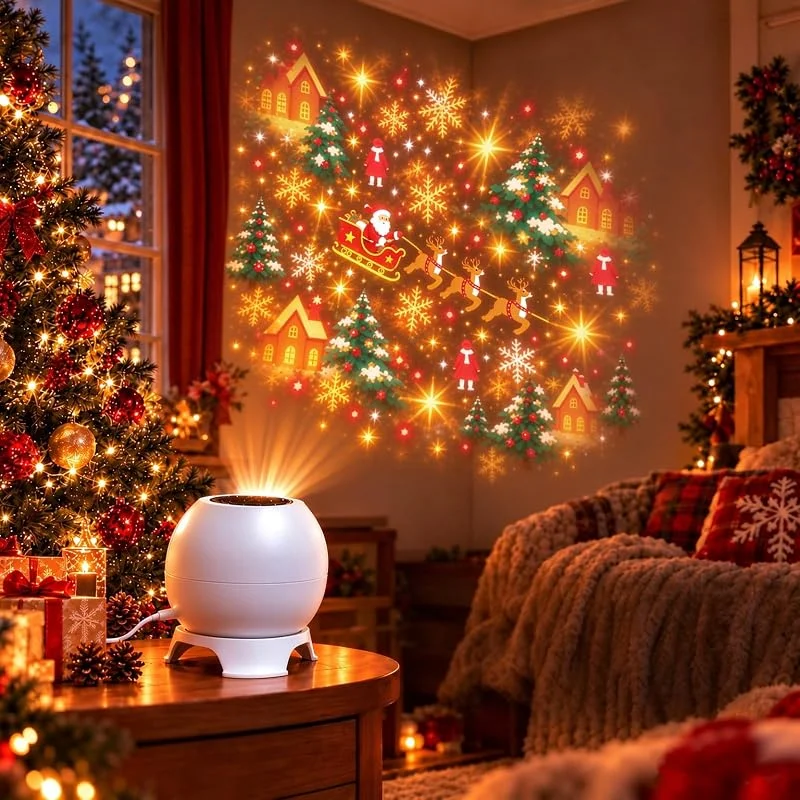 Marke: Generic Christmas Projector, Projektor Weihnachten Innen Weihnachtsdeko, Weihnachtsprojektor Indoor, Merry Glow Christmas Projector Light, USB Led Projektionslampe Weihnachten, Weihnachtslicht Projektor, A14 — Weihnachtsbeleuchtung
