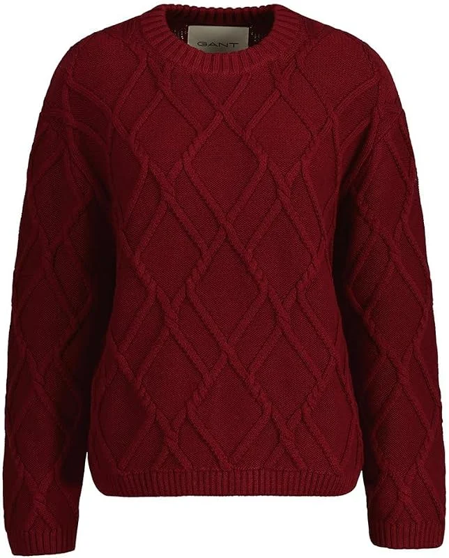 Gant Damen Textured Knit C-Neck Pullover — Weihnachtsmode