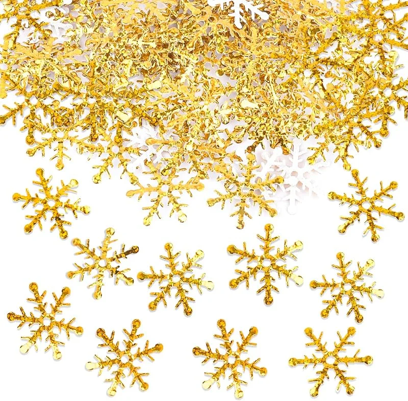 Besuche den GoldRock-Store GoldRock Glitzer Konfetti Schneeflocken Deko Weihnachten, 100 Stk Tischdeko Weihnachten, Streudeko Schneeflocken Konfetti, Streudeko Weihnachten Gold, Frozen Schneeflocke Winterdeko, Weihnachts Tischdeko — Weihnachtsmode