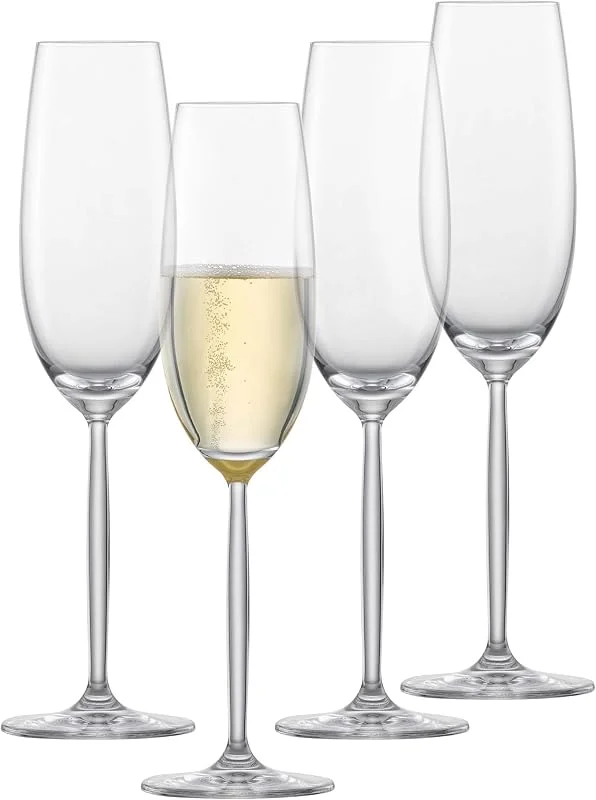 Besuche den Schott Zwiesel-Store SCHOTT ZWIESEL Sektglas Muse (4er-Set), elegante Champagner Gläser mit Moussierpunkt, spülmaschinenfeste Tritan-Kristallgläser, Made in Germany (Art.-Nr. 123673), Klar, Kristall — Wein und Festtafel