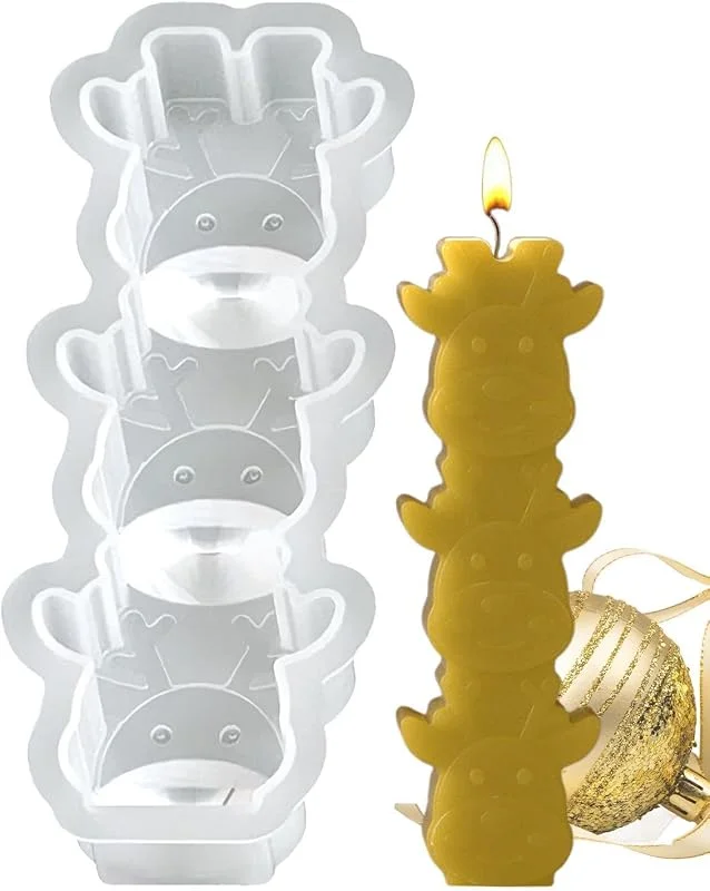 Marke: Generisch Weihnachts-Schokoladenformen 3 Kavitäten Weihnachtsmann Elch Weihnachtsbaum — Weihnachtskueche
