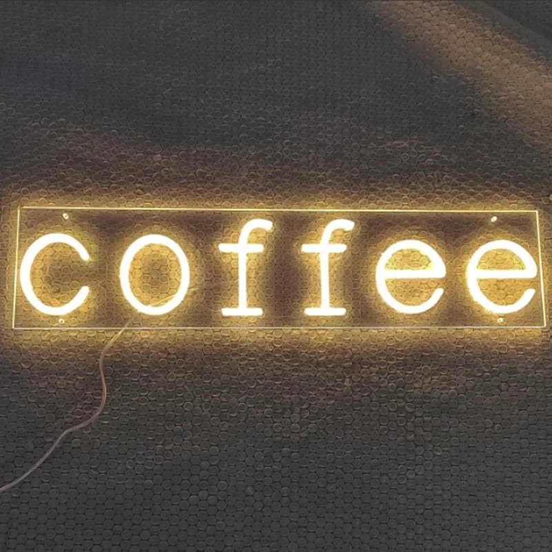 Marke: Ulalaza LED-Schild, Kaffeebar, Neonschilder, Café, LED-Leuchten, Weinwand, dekorative Nachtlampen, Party-Dekoration, Licht, USB-Helligkeit einstellbar — Kerzenlicht Abendessen