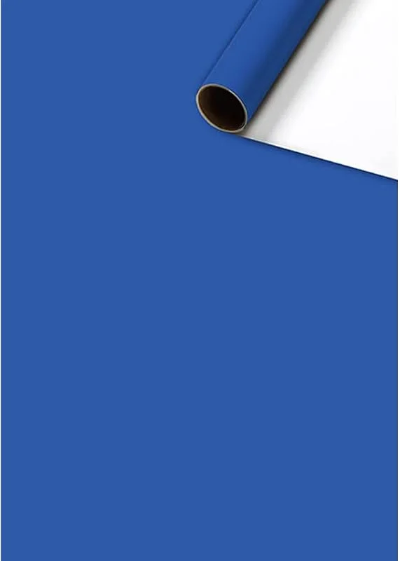 Stewo Geschenkpapier Uni Plain Blau 1 Rolle 70 x 200 cm Einfarbig — Geschenkverpackung