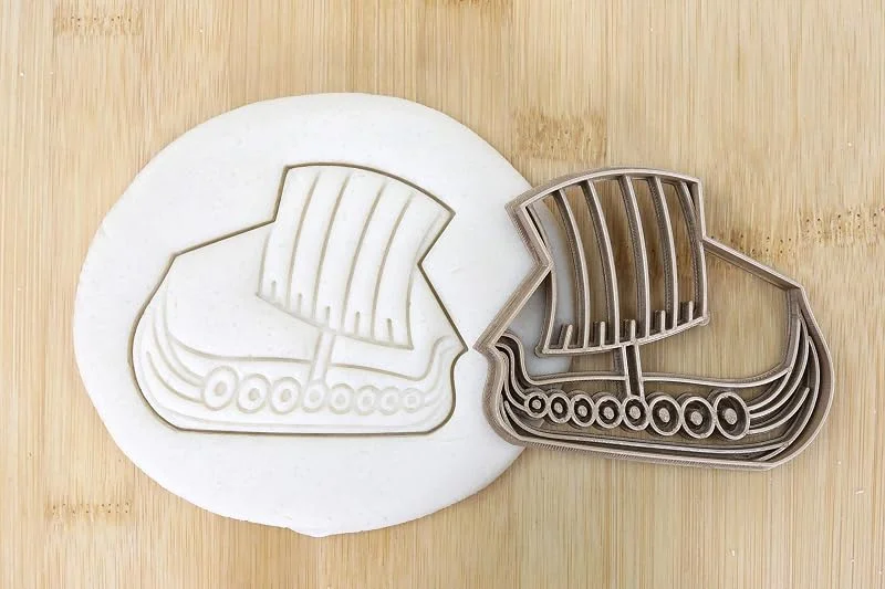 Besuche den my3dbase-Store Cookie Cutter Fondant Keksstempel, Ausstechform Keksausstecher Plätzchen Wikingerschiff ca. 8cm — Weihnachtskueche