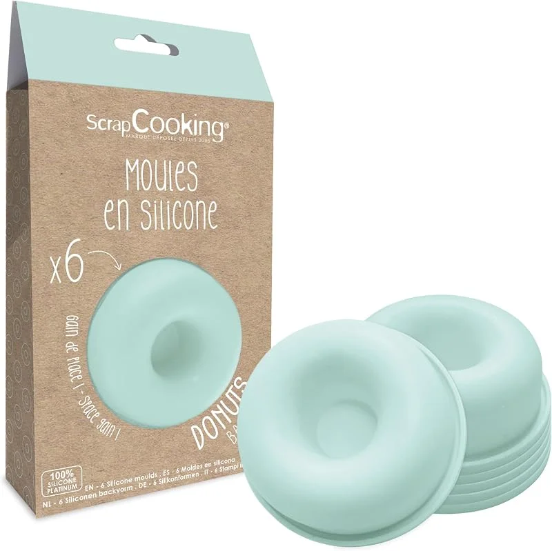 Besuche den ScrapCooking-Store ScrapCooking - 6 Silikonformen für Donuts - Backform aus Silikon, Donut Formen - 3D-Kuchenformen - Flexible Einzelformen - Ofen- und Spülmaschinenfest - Geschenkidee Küche - 2913 — Weihnachtskueche