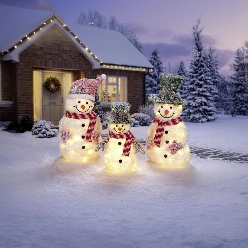 Marke: 3 Pagen 3 Pagen® LED Schneemann Frosty – stimmungsvolle Weihnachtsdeko – ideal für den Innen- & Außenbereich – Timerfunktion – Batteriebetrieb – detailreiche Gestaltung (Vater)
