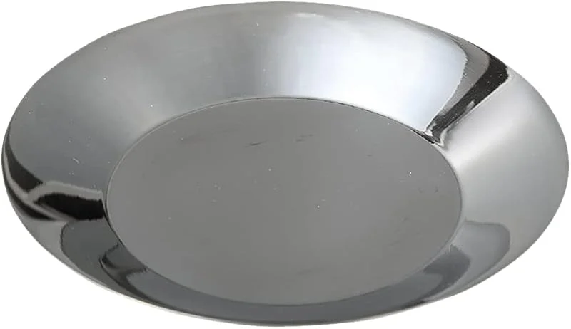 Besuche den NKlaus-Store NKlaus polierter Edelstahl-Kerzenteller und Untersetzer, 8cm, Silber — Kerzenlicht Abendessen