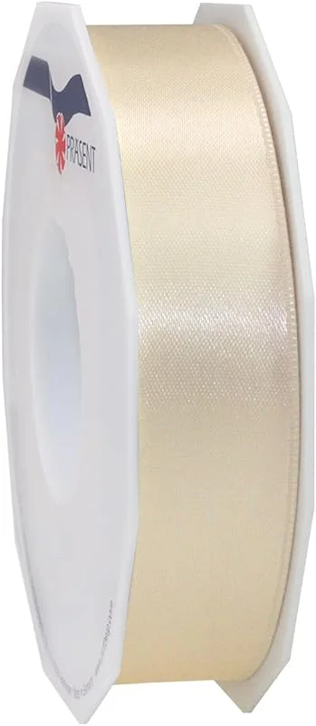 Besuche den PRÄSENT-Store PRÄSENT C.E. Pattberg Satin crème, 25 m Satinband zum Einpacken von Geschenken, 25 mm Breite, Geschenkband zum Dekorieren & Basteln, Dekoband, Anlass — Geschenkverpackung