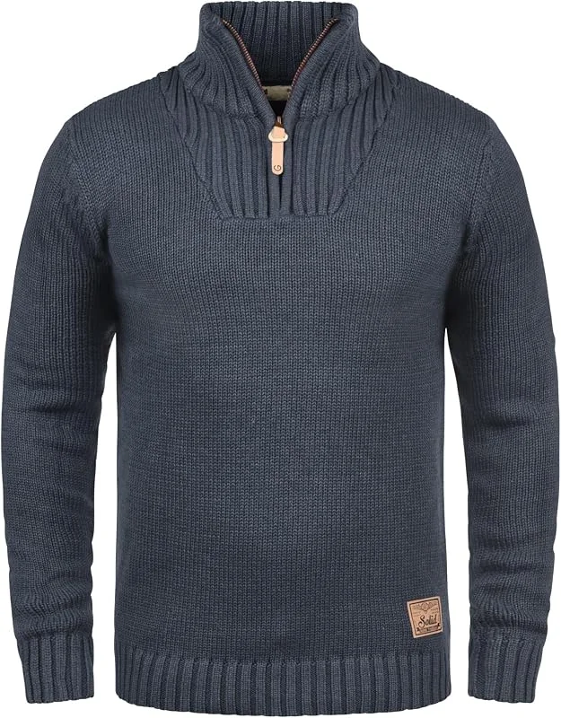 Besuche den !Solid-Store !Solid SDPetro Herren Strickpullover Troyer Grobstrick Pullover — Weihnachtsmode