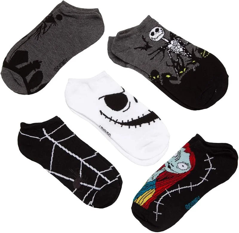 Besuche den Disney-Store Disney Nightmare Before Christmas Füßlinge für Damen, 5er-Packung — Weihnachtsdeko