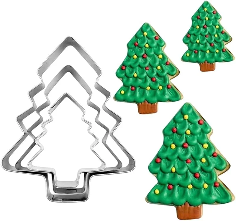 Marke: HiyyFloy HiyyFloy 3-teiliges Weihnachtsbaum-ausstechformen-Set – 3-teiliges Weihnachts-ausstechformen-Set Aus Edelstahl Für Festliche Feiertage — Weihnachtskueche