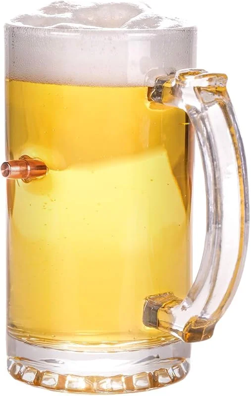 Marke: Lucky Shot Lucky Shot USA - Bullet Pint Bierkrug mit original .308, 7.62 Geschoss - 500ml — Wein und Festtafel