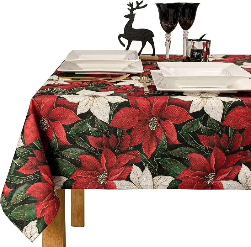 Marke: invitta Tischläufer Weihnachten 40x140 cm - weihnachtlicher Tischläufer mit Motiv Stern von Bethlehem, edle Weihnachtsdekoration, schmutzabweisendes Polyestermaterial - O1 Minos 22989-1001 — Küche & Haushalt