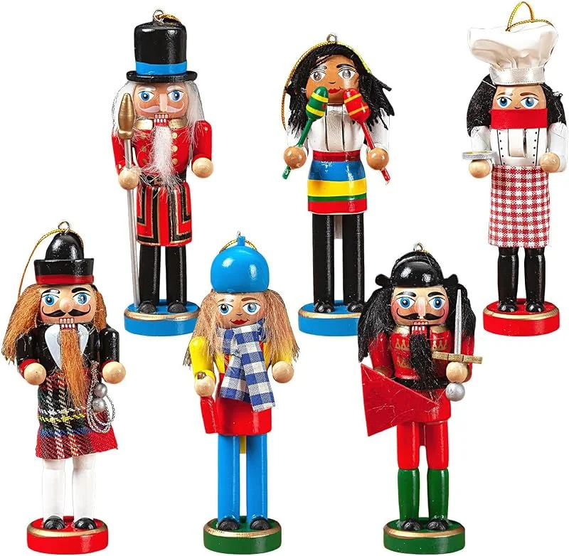 Marke: Générique Nussknacker Figuren Weihnachten 6 Figuren Nussknacker klein — Weihnachtsdeko