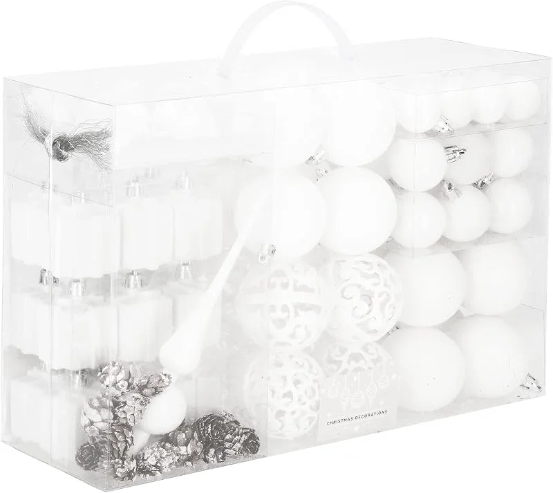 Besuche den SPRINGOS-Store SPRINGOS 100 Stück Baumkugeln inkl. Spitze Verschiedene Formen echte Zapfen Weihnachtsschmuck Weihnachten Tannenbaum Dekoration — Weihnachtsdeko