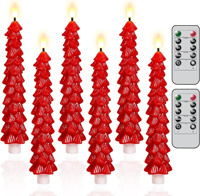 Marke: KunSwenn Flammenlose Stabkerzen für Weihnachtsbaum, batteriebetrieben — Weihnachtsbeleuchtung
