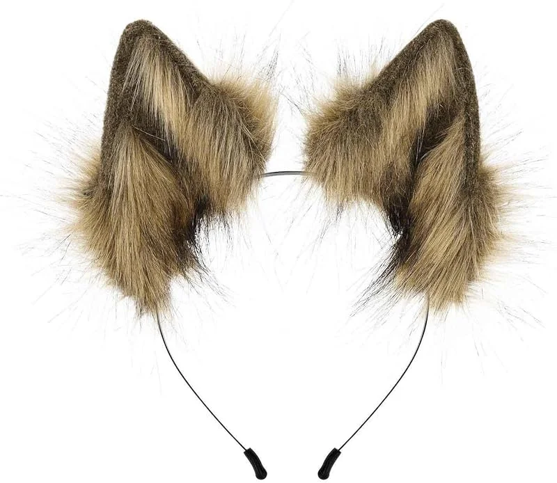 Marke: Generic Handgefertigtes Fell Fuchs Katzenohren Stirnband Fursuit Kopfbedeckung Cosplay Kostüm Party Zubehör — Weihnachtsmode