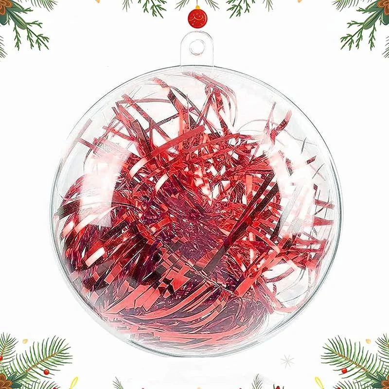 Marke: AGM AGM 20 Stück 10cm transparente Kunststoffkugeln, DIY befüllbare Handwerk bruchsichere Weihnachtsbaumkugeln Ornamente für Weihnachten Neujahr oder andere Winterthemen Dekorationen — Weihnachtsdeko