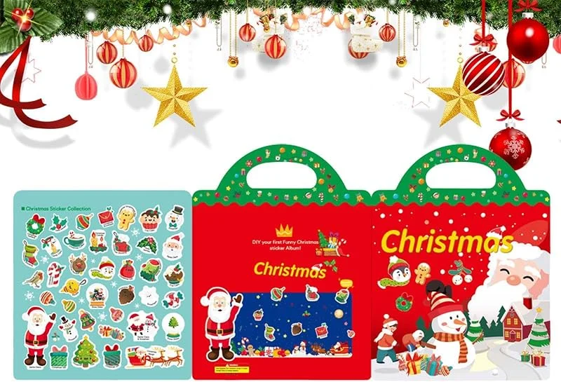 Marke: Générique Stickerbuch für Weihnachten, lehrreich und interaktiv — Geschenkverpackung
