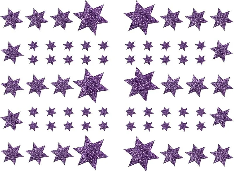 Besuche den Oblique Unique-Store Oblique Unique Weihnachts Sterne Sticker Lila – 68 Glitzer Aufkleber in Sternform – Selbstklebende Deko Sterne für Weihnachten, Basteln und Geschenkverpackungen