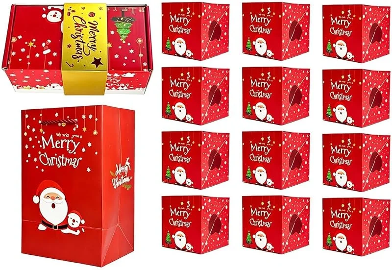 Marke: Générique Die Geldbox für Weihnachten, 12-teilig, Partygeschenke, DIY, faltbar — Geschenkverpackung
