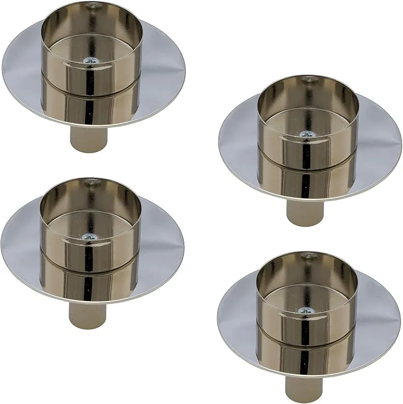 Besuche den Spetebo-Store Spetebo Flaschen Teelichthalter Silber 4er Set 7, 5 cm — Kerzenlicht Abendessen