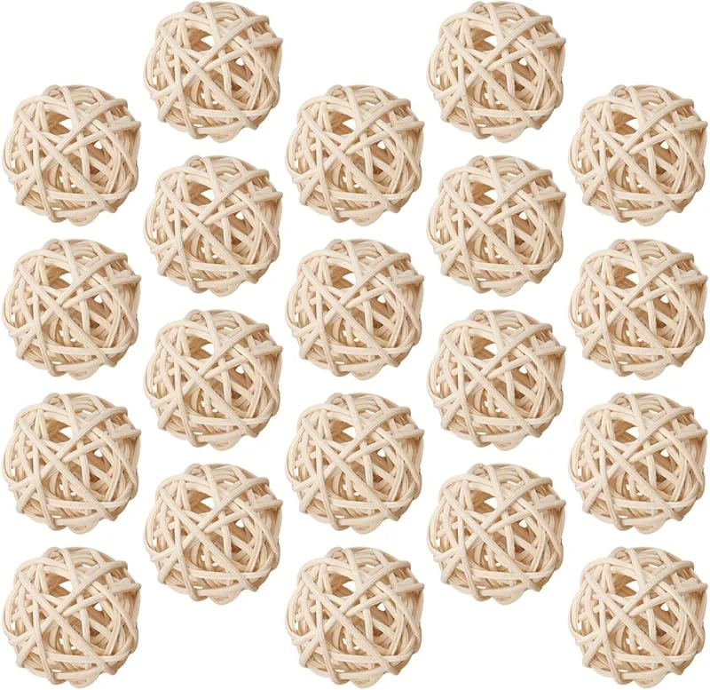 Besuche den YARNOW-Store YARNOW 60 Stück Dekoration aus Rattankugeln Weihnachten Feier für — Kerzenlicht Abendessen