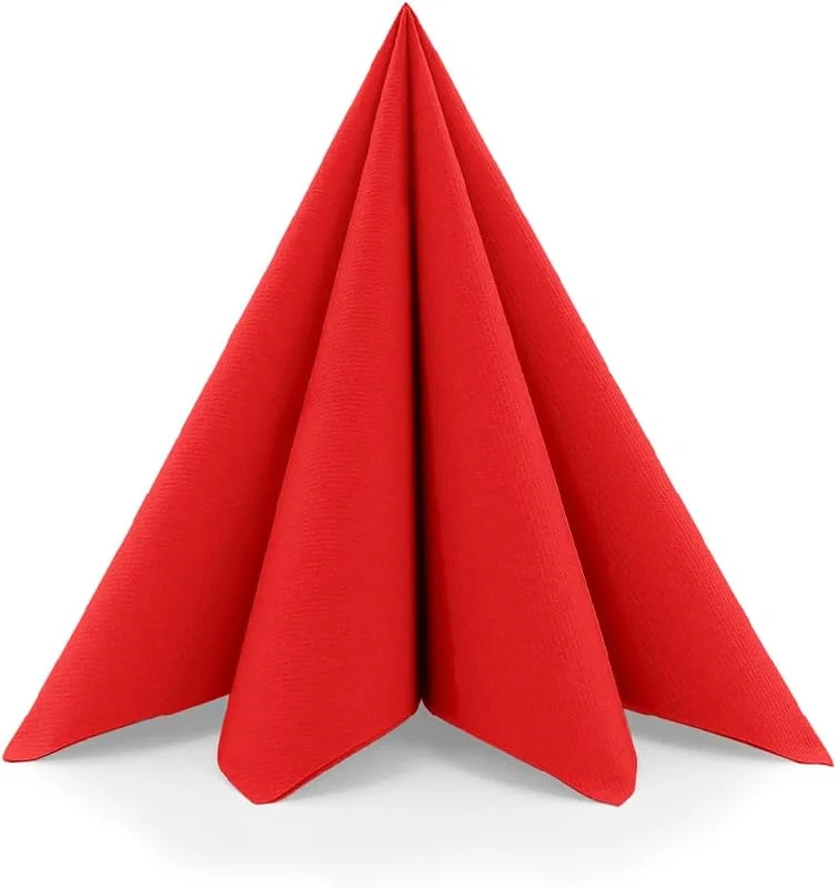 Besuche den Sovie HORECA-Store Sovie HORECA Serviette in Rot aus Airlaid, 40 x 40cm, 1, 4 Falz, 50 Stück — Advent und Tisch