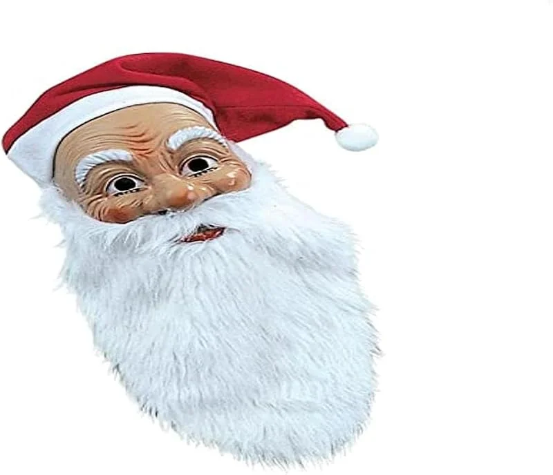 Besuche den Boland-Store Nikolaus Maske mit Bart und Mütze — Weihnachtsmode