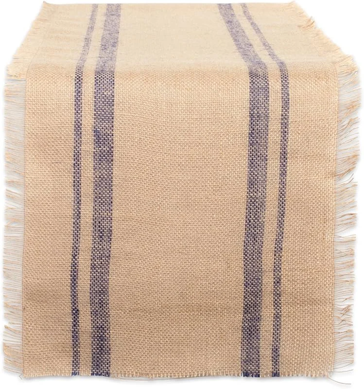 Marke: DII DII Jute-Kollektion Küchentischplatte, blau, Table Runner, 14x108 — Küche & Haushalt